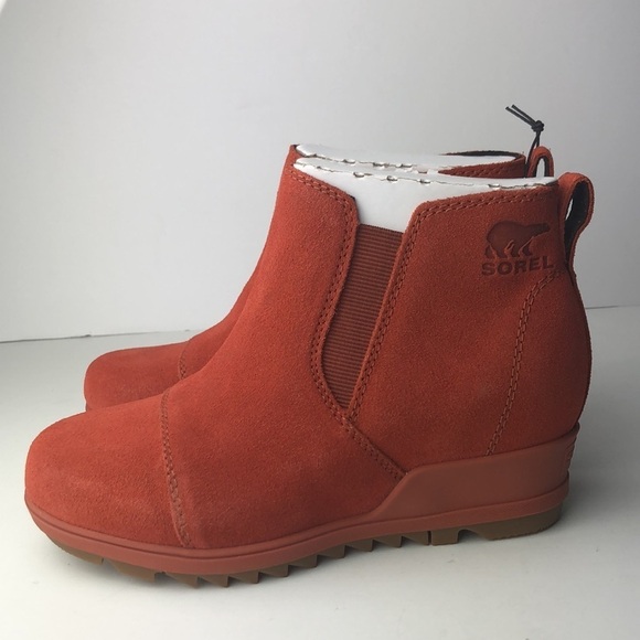NEW Sorel Evie Pull On Short Wedge Ankle Boots - Picture 6 of 10